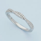 Platinum 0.20ct Diamond Infinity Twist Half Eternity Ring
