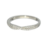 Platinum 0.20ct Diamond Infinity Twist Half Eternity Ring