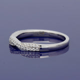 Platinum 0.20ct Diamond Infinity Twist Half Eternity Ring