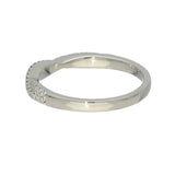 Platinum 0.20ct Diamond Infinity Twist Half Eternity Ring