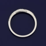 Platinum 0.20ct Diamond Infinity Twist Half Eternity Ring