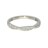 Platinum 0.20ct Diamond Infinity Twist Half Eternity Ring