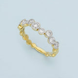 18ct Yellow Gold Diamond 0.56ct Total Bubble Half Eternity Ring