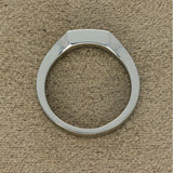 Platinum 0.24ct Diamond Pave Set Shaped Wedding Band