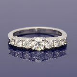 18ct White Gold 0.78ct Total Diamond Graduated 7 Stone Ring