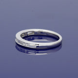 18ct White Gold 0.52ct Total Princess & Baguette Cut Diamond Half Eternity Ring