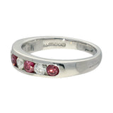 Platinum Fancy Pink Diamond & White Diamond Half Eternity Ring