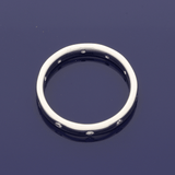 18ct White Gold 0.20ct Diamond Set 2.5mm Court Wedding Ring