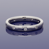 18ct White Gold 0.20ct Diamond Set 2.5mm Court Wedding Ring