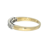 18ct Yellow Gold 0.25ct Diamond Rubover 7 Stone Ring