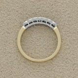18ct Yellow Gold 0.25ct Diamond Rubover 7 Stone Ring
