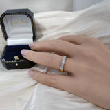 18ct Yellow Gold 0.25ct Diamond Rubover 7 Stone Ring
