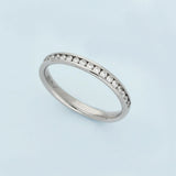 18ct White Gold 0.33ct Diamond Channel Set Half Eternity Ring