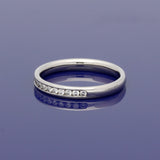 18ct White Gold 0.33ct Diamond Channel Set Half Eternity Ring