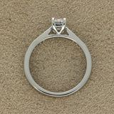 Platinum Certificated 0.53ct Emerald Cut Solitaire Ring with Diamond Shoulders