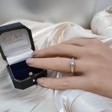 18ct Yellow Gold 0.81ct H SI2 Certificated Diamond Ring with Diamond Collet