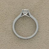 Platinum 0.81ct E SI1 Certificated Diamond Solitaire Ring with Diamond Shoulders