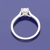 Platinum 0.81ct E SI1 Certificated Diamond Solitaire Ring with Diamond Shoulders