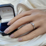 Platinum 0.41ct D SI1  Diamond Solitaire Engagement Ring with Diamond Shoulders