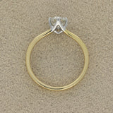 18ct Yellow Gold 0.90ct F VS2 Certificated Diamond Solitaire Ring with Diamond Set Shoulders