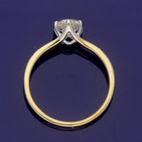 18ct Yellow Gold 0.90ct F VS2 Certificated Diamond Solitaire Ring with Diamond Set Shoulders
