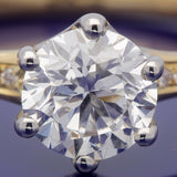 18ct Yellow Gold 0.90ct F VS2 Certificated Diamond Solitaire Ring with Diamond Set Shoulders