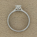 Platinum 0.57ct H SI2 Certificated Heart Cut Diamond 3 Claw Solitaire Ring