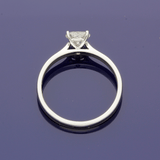 Platinum 0.57ct H SI2 Certificated Heart Cut Diamond 3 Claw Solitaire Ring
