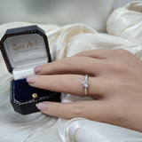 Platinum 0.57ct H SI2 Certificated Heart Cut Diamond 3 Claw Solitaire Ring