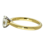 18ct Yellow Gold 1.01ct F VS1 Certificated Oval Cut Diamond Solitaire Ring