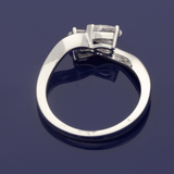 18ct White Gold Toi et Moi Pear Shape Diamond Ring