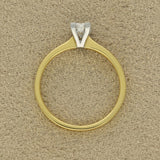 18ct Yellow Gold 0.39ct Princess Cut Diamond Solitaire Engagement Ring