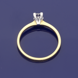 18ct Yellow Gold 0.39ct Princess Cut Diamond Solitaire Ring
