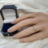 18ct Yellow Gold 0.39ct Princess Cut Diamond Solitaire Engagement Ring