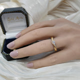 18ct Rose & White Gold 0.32ct Cert E/IF Contemporary Diamond Ring
