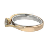 18ct Rose & White Gold 0.32ct Cert E/IF Contemporary Diamond Ring