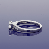 Platinum 0.50ct Diamond Solitaire Ring with Princess Cut Diamond Shoulders