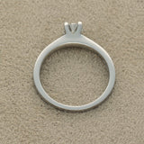Platinum 0.50ct Diamond Solitaire Ring with Princess Cut Diamond Shoulders