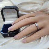 Platinum 0.50ct Diamond Solitaire Ring with Princess Cut Diamond Shoulders