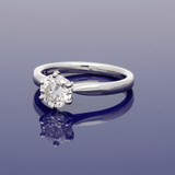 Platinum 1.17ct Round Brilliant Cut Diamond 6 Claw Solitaire Ring