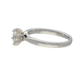 Platinum 1.17ct Round Brilliant Cut Diamond 6 Claw Solitaire Ring