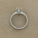 Platinum 1.17ct Round Brilliant Cut Diamond 6 Claw Solitaire Ring