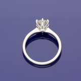 Platinum 1.17ct Round Brilliant Cut Diamond 6 Claw Solitaire Ring