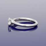 Platinum 0.70ct F SI1 Certificated Diamond Double Claw Solitaire Ring