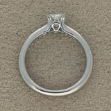 Platinum 0.70ct F SI1 Certificated Diamond Double Claw Solitaire Ring