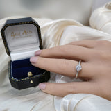 Platinum 0.70ct F SI1 Certificated Diamond Double Claw Solitaire Ring