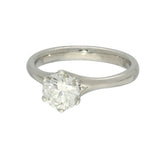 18ct White Gold 1.02ct Diamond 6 Claw Solitaire Engagement Ring