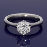 18ct White Gold 1.02ct Diamond 6 Claw Solitaire Ring