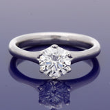 18ct White Gold 1.02ct Diamond 6 Claw Solitaire Ring