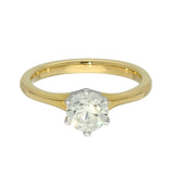 18ct Yellow Gold 1.01ct E VS2 Certificated Diamond 6 Claw Solitaire Ring